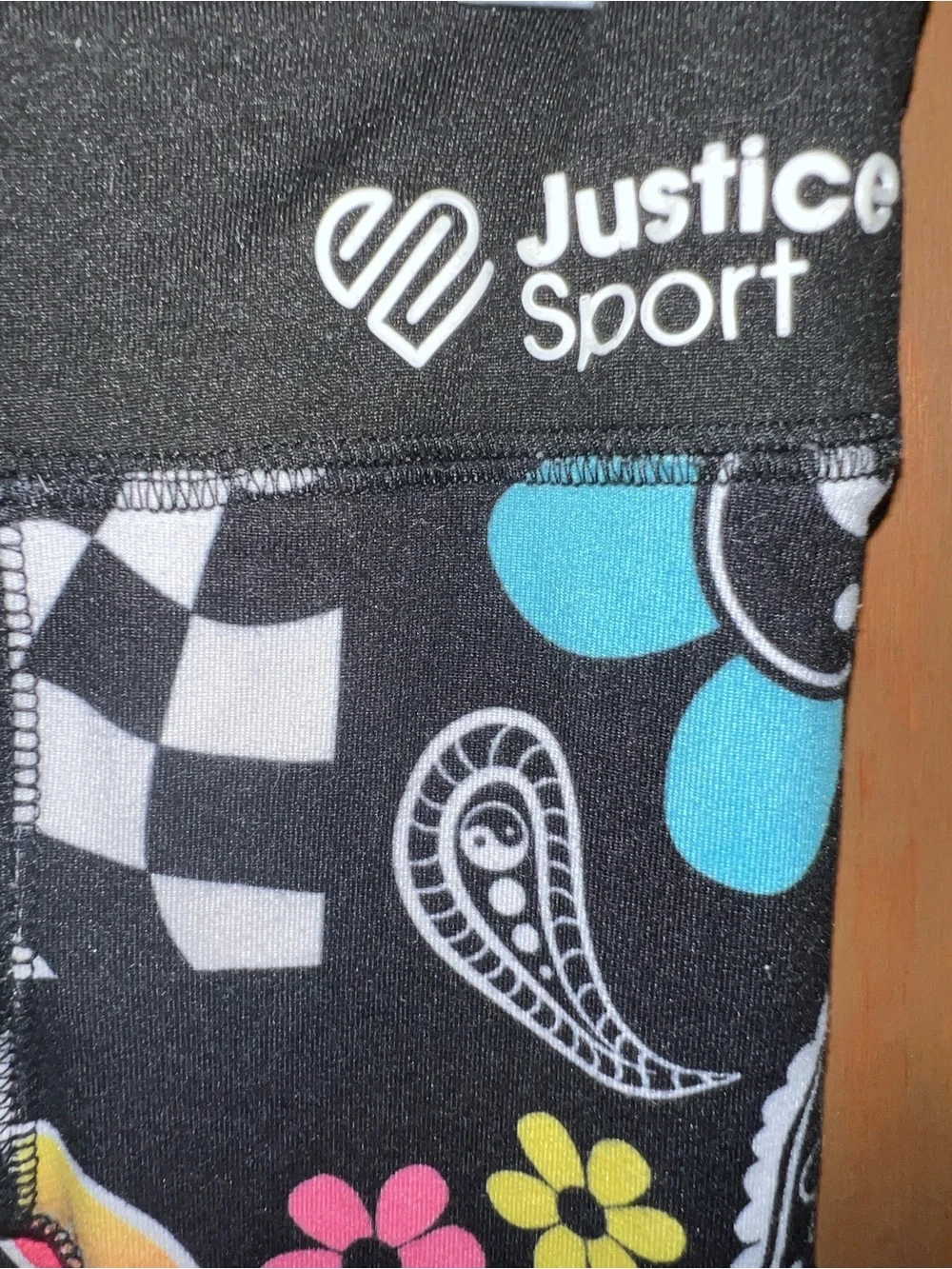 Size XS 4/5 Justice Sport Black & White Colorful Graphic Set